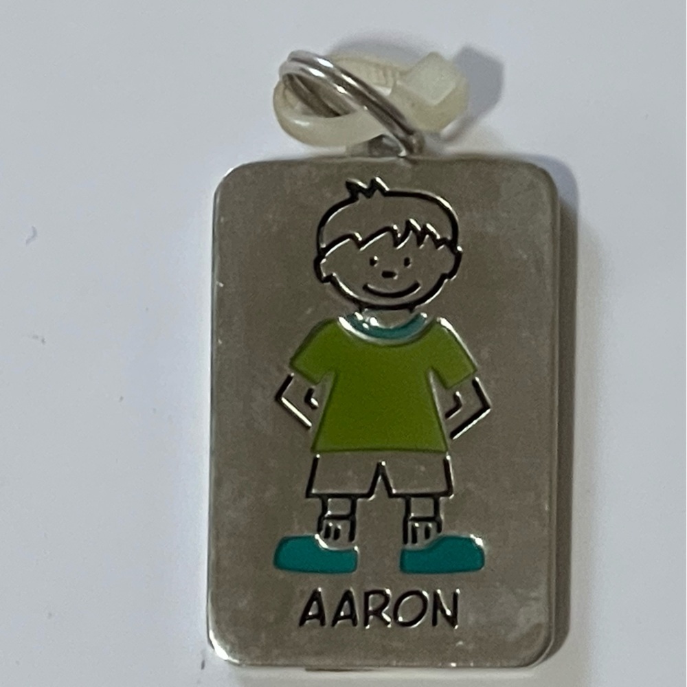 GANZ Kids Name Tag Charm ID Backpack Pull "AARON"